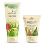 Moha: Herbal Face Wash 200 ml with Herbal Scrub 50 ml | Aloe, Cucumber, Rose, Neem and Yashtimadhu | Combo Pack of 2 - Fast UK Delivery - Image 2