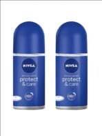 Nivea Female Pack Of 2 Protect & Care Roll On 48H Fresh Scent Deodorant - Fast UK Delivery