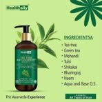 Healthally Khadi Tea Tree Shampoo|Dandruff & Hair Fall Control Ayurvedic Shampoo For Men Woman|Reduce Hair Breakage|Sulfate & Paraben Free Shampoo - 300 ml - Fast UK Delivery - Image 4
