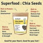 Jus' Amazin 100% Organic Chia Seeds (250g)|High Protein, High Fiber|Omega-3, Calcium|Heart Health|Diet Food, Weight Loss|Boosts Immunity, Health Seeds, Healthy Snack|Raw, Unroasted|Clean Nutrition - Fast UK Delivery - Image 5