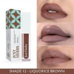 Just Herbs Ayurvedic Creamy Matte Long Lasting Liquid Lipstick, Lightweight & Hydrating Lip Colour with Liquorice & Sweet Almond Oil - Liquorice Brown - Fast UK Delivery - Image 4