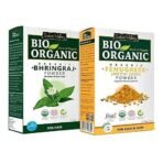 INDUS VALLEY Bio Organic Natural And Pure Bhringraj Powder | Eclipta alba with Fenugreek Powder (Methi Powder) for Hair Care - (100 * 2= 200g) - Fast UK Delivery - Image 2