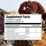 Rooted Mushroom Complex - 7 Mushrooms blend for Heart, Liver, Gut, Energy & Immunity (60 Veg Caps, 500 mg) |USDA organic, > 30% Beta Glucans - Fast UK Delivery - Image 7