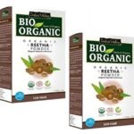 INDUS VALLEY Bio Organic Reetha Powder | Sapindus mukorossi | 100% Organic & Chemical Free Skin Cleanser (100g*2= 200g) - Fast UK Delivery
