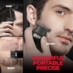 Beardo Apex Go Trimmer for Men - 80-Min Run Time - Powerful 5500 RPM motor - Compact Travel-Friendly Design - Self-Sharpening Blades, 3 Comb Attachments, Type-C Charging, Digital Display | Gift For Brother & Friends - Fast UK Delivery - Image 7