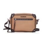 Colorbar THE CLASSIC CROSSBODY - TAN II Stylish soft faux leather crossbody bag II Zipper II Detachable and Adjustable Crossbody Strap - Fast UK Delivery