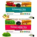 TEACURRY Thyroid Slimming Turmeric Tea Combo (1 Month Pack, 30X2 Tea Bags)-Helps With Thyroid Hormones (Tsh, T3, T4) & Weight Loss,100 Grams - Fast UK Delivery - Image 2