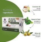 Ayouthveda Delicate Skin Pure Castile Soap | With the Goodness of Tulsi, Neem, Coconut & Olive Oil | Cleanse, Tones & Rejuvenates Skin | Handmade Soap Without Harsh Chemical (Pack Of 2-100g each) - Fast UK Delivery - Image 6