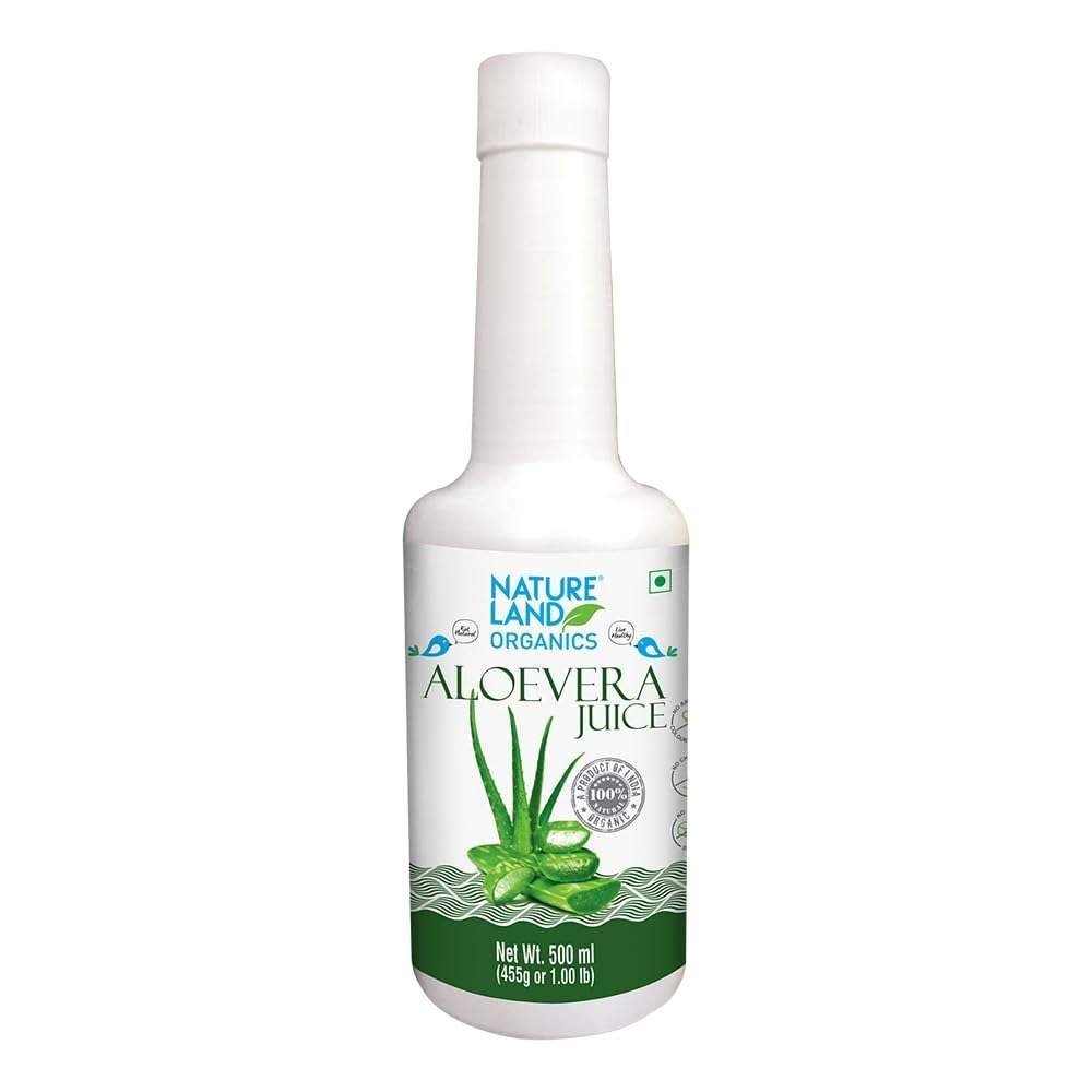 uk51JiEBa8LL-1.jpg Natureland Organics Aloevera Juice 500 ml - Organic Juices - Fast UK Delivery - Image 1