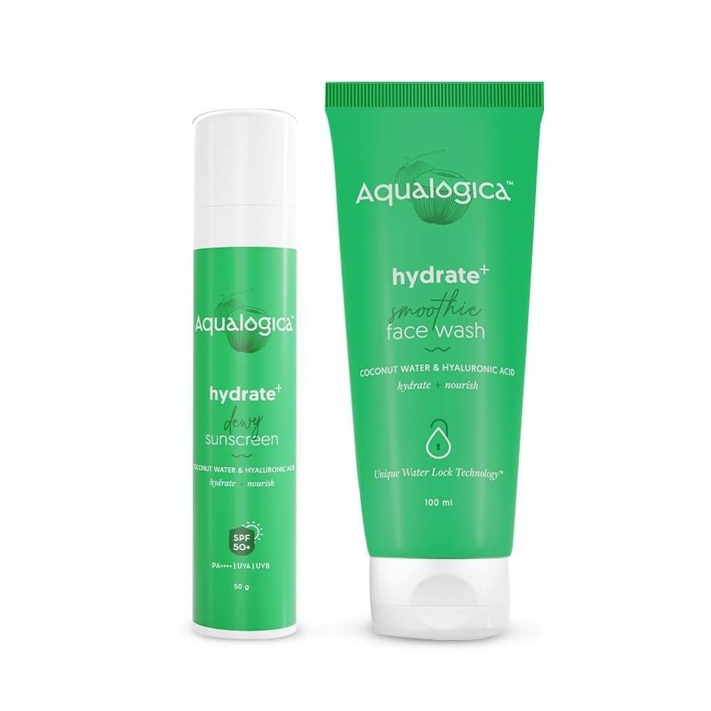 uk51K1IAUHJL-1.jpg Aqualogica Hydrate & Refresh Skin Duo (Face Wash - 100g + Sunscreen - 50g) - Fast UK Delivery - Image 1