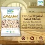 Natureland Organics Kabuli Chana/White Chana/Chole 1 Kg - Organic Healthy Chana (Pack of 3) - Fast UK Delivery - Image 4