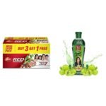 Dabur Red Paste - India's No.1 Ayurvedic Paste, Provides Protection Plaque Removal, Toothache, Yellow Teeth, Bad Breath- 600g (150gm*4) & Dabur Amla Hair Oil - for Strong, Long and Thick Hair 275ml - Fast UK Delivery