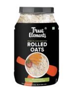 True Elements Rolled Oats 1.2 kg - Diet Food | 100% Wholegrain, Gluten Free Oats | Oats for Weight Management | High Fibre, Rich in Protein | Jumbo Oats useful for oatmeal - Fast UK Delivery