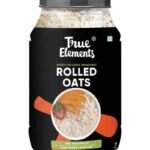 True Elements Rolled Oats 1.2 kg - Diet Food | 100% Wholegrain, Gluten Free Oats | Oats for Weight Management | High Fibre, Rich in Protein | Jumbo Oats useful for oatmeal - Fast UK Delivery