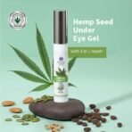 Ayouthveda Hemp Seed Under Eye Gel with Cooling Massage Roller|For Puffy Eyes, Dark Circles, Wrinkles & Fine Lines|With Hemp Seed Oil, Almond oil & Coffee| (Pack of 1;15ml) - Fast UK Delivery - Image 3
