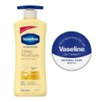 Vaseline Lip Tin 17g & Intensive Care Deep Moisture Body Lotion 400 ml - Fast UK Delivery