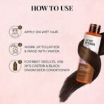 Just Herbs Castor and Black Onion Seed Sulfate Free Shampoo Reduce Hairfall,Hair Loss For Dry and Frizzy, Normal Hair Types Men & Women - 200ml - Fast UK Delivery - Image 7