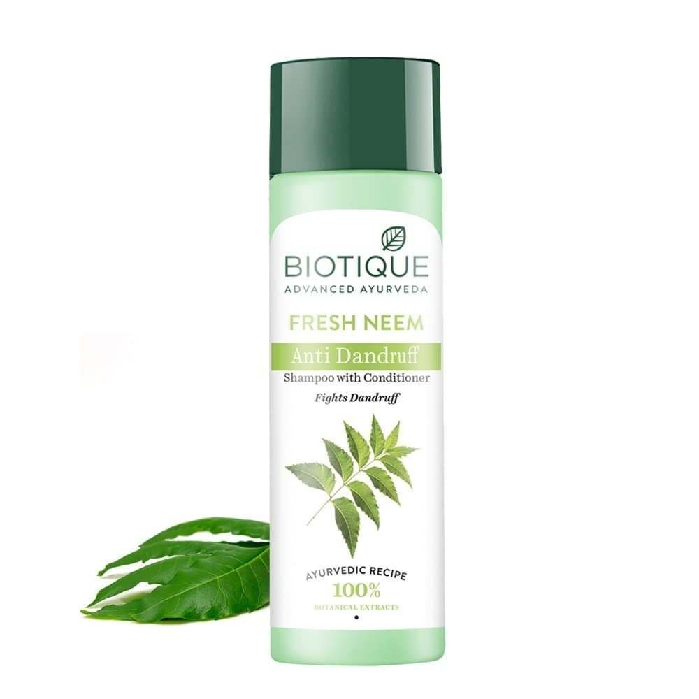 uk51KfnwmypAL-1-1.jpg Biotique Fresh Neem Anti Dandruff Shampoo and Conditioner | Controls Dandruff | Eliminates Dryness, Flaking, and Itching | Hair Looks Fresh and Lustrous |Suitable for All Skin Types | 190ml - Fast UK Delivery - Image 1