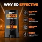 Beardo Sport Sunscreen Stick| Easy Reapplication | SPF 50 Pa+++ Broad Spectrum, UVA/UVB Rays Protection| Hyaluronic Acid & Bamboo Extract For Hydration | No White Cast 20g - Fast UK Delivery - Image 5