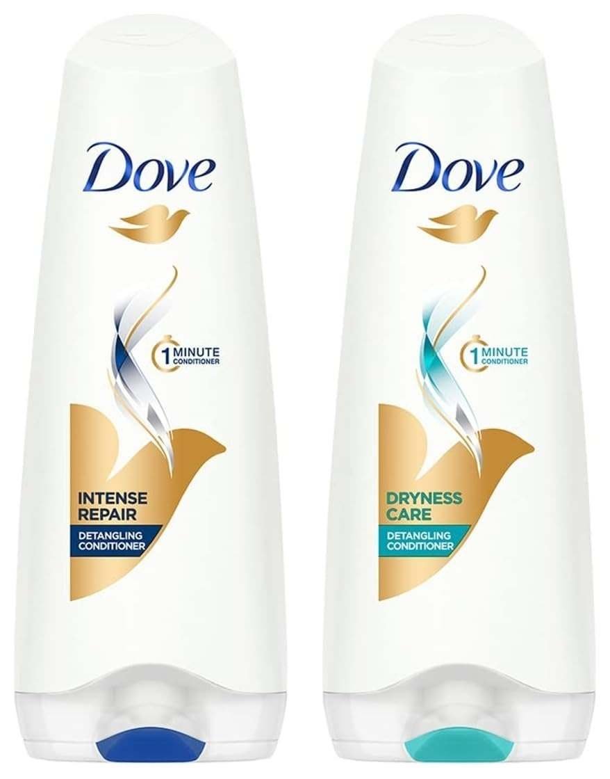 uk51KpFRR-HcL-1-1.jpg Dove Hair Therapy Intense Repair Conditioner, 175ml And Dove Dryness Care Conditioner, 180ml - Fast UK Delivery - Image 1