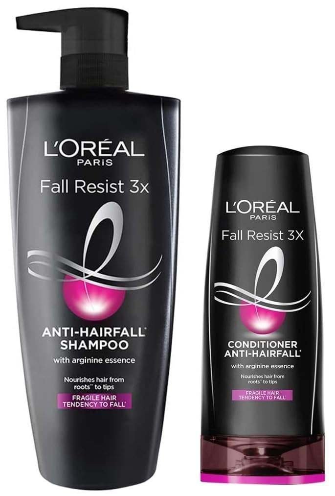 uk51L-ZClPdbL-1-1.jpg L'Oreal Paris Fall Resist 3X Anti-Hairfall Shampoo, 640ml (With 10% Extra) And L'Oreal Paris Fall Resist 3X Anti-Hairfall Conditioner, 175ml (With 10% Extra) - Fast UK Delivery - Image 1