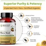 Rooted Actives Maca Root Capsules (90 Veg Caps, 750 Mg) | Stamina, Virility, Hormonal Support | Imported From Peru, Certified Organic, Gelatinised - Fast UK Delivery - Image 5