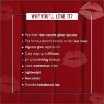 Colorbar Cosmetics Sexy Kiss Proof Glossy Finish Gel Lipcolor (Wine, 3.5 ml) | Non-transfer glossy lip color | Long lasting up to 8 hours | Lightweight, non sticky - Fast UK Delivery - Image 5