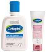 Cetaphil Oily Skin Cleanser Daily For Oily Acne Prone Skin Gentle Foaming 125Ml Brightness Reveal Creamy Cleanser 100 g Brightening for Uneven Skin Tone Niacinamide Sea Daffodil Fragrance Free - Fast UK Delivery