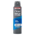 Dove Men+Care Cool Fresh Dry Spray Antiperspirant Deodorant, Up To 48 hrs Protection From Sweat & Odour, Instantly Dry for Cleaner Feel, Dermatologically Proven Formula, Soothes & Moisturises Skin, Long-Lasting Refreshing Scent, 150ml - Fast UK Delivery