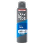 Dove Men+Care Cool Fresh Dry Spray Antiperspirant Deodorant, Up To 48 hrs Protection From Sweat & Odour, Instantly Dry for Cleaner Feel, Dermatologically Proven Formula, Soothes & Moisturises Skin, Long-Lasting Refreshing Scent, 150ml - Fast UK Delivery