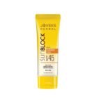 Jovees Herbal Sun Block SPF 45 For Even Toned & Glowing Skin | Suitable For Dry Skin | Sunscreen for UVA/UVB & Blue Light Protection | Lightweight & Non Grassy for Men & Women 50g - Fast UK Delivery