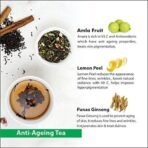 Tea Aroma - Anti-Ageing Herbal Tea, Caffeine-Free Blend with 12 Powerful Herbs for Skin Tightening, Natural Glow & Hair Strengthening, Rich in Antioxidants, 50 g - Fast UK Delivery - Image 4