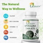 Grenera Spirulina Superfood Tablets 120 nos (1000 mg Per Serving) Pure, Natural Supplement - Fast UK Delivery - Image 3
