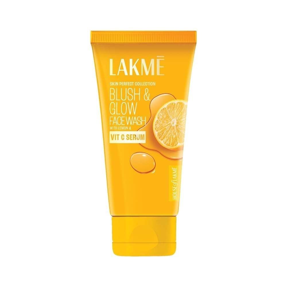 uk51LVZ7MMO4L-1-1.jpg LAKME Blush & Glow Exfoliating Face Wash With Vitamin C Serum, Brightening And Gentle Facewash With Lemon Fruit Extracts For All Skin, 100Gm,1 Count - Fast UK Delivery - Image 1