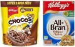 Kellogg's Chocos, with Protein & Fibre of 1 Roti* in each bowl**, High in Calcium & Protein, with 10 Essential Vitamins & Minerals, Breakfast Cereals, 1.2 kg Pack & All Bran Wheat Flakes, 440g - Fast UK Delivery - Image 2