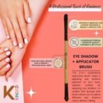 KINDED Eye Shadow Applicator and Shadow Double Sided 2 in 1 Brow Bone Makeup Brush for Eyes Professional Series with Smooth Soft Synthetic Bristles Anti Rust Aluminium Ferrule Wooden Handle Grip - Fast UK Delivery - Image 4
