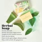 Moha: Herbal Soap A Natural Face & Body Cleanser! With Goodness Of Aloe Vera Gel, Basil & Neem Used As Bathing Soap, Face & Body Soap, Unisex Bathing Bar - 100Gm Each (Pack Of 6) - Fast UK Delivery - Image 7
