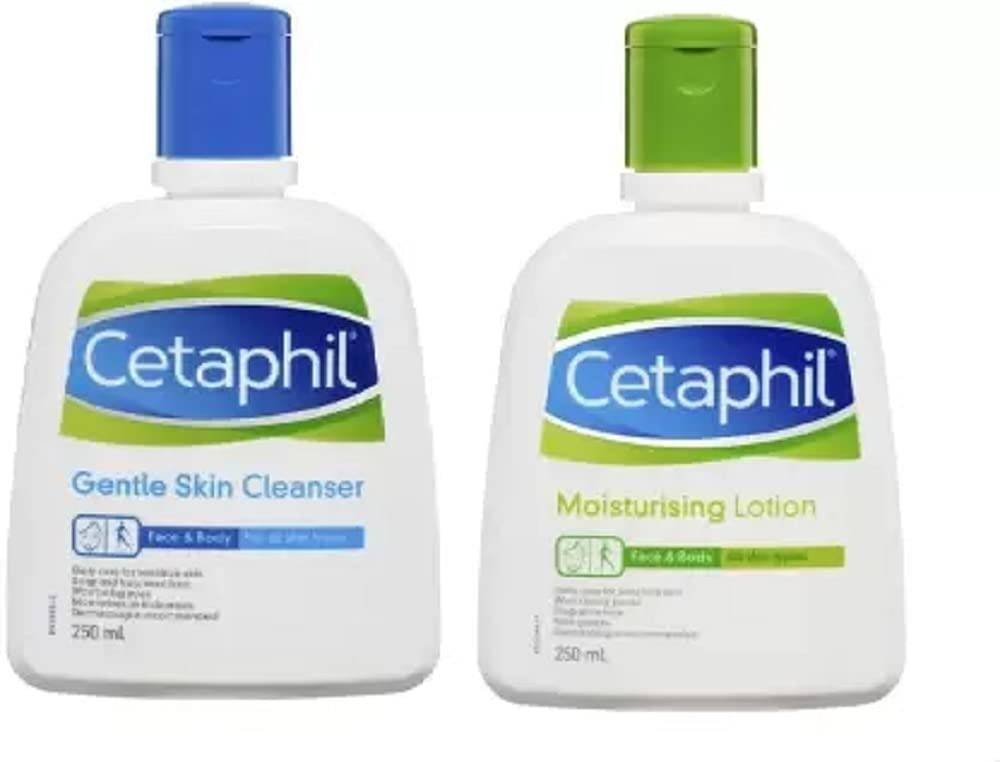 uk51LiUAb50-L-1-1.jpg Cetaphil Face and Body Skin Care Kit For All Skin Types - Daily Care Skin Cleanser - 250ml; Moisturizing Lotion (250ml) (2 Items in the set) - Fast UK Delivery - Image 1