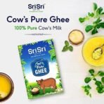 Sri Sri Tattva Cow Ghee - 1 Litre (Pack of 1) - Pure Cow Ghee for Better Digestion and Immunity - Fast UK Delivery - Image 4