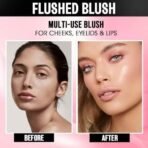 FASHION COLOUR Studio Finish Flushed Blush | Natural Radiant Cheek Colour | Velvet Finish | Creamy Texture | Blends Easily | Available in 6 Shades | Long-Lasting, Smudge Proof | (Beige, 15ml) - Fast UK Delivery - Image 6