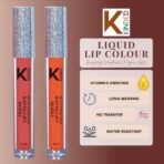 KINDED Liquid Lip Colour Vitamin E Enriched No Transfer Waterproof Long Stay Lipsticks Lip Gloss Set for Girls Women (Pack of 2, 6 ml each, Matte Finish, Shades Vermilion Red & Sangria Orange) - Fast UK Delivery - Image 4