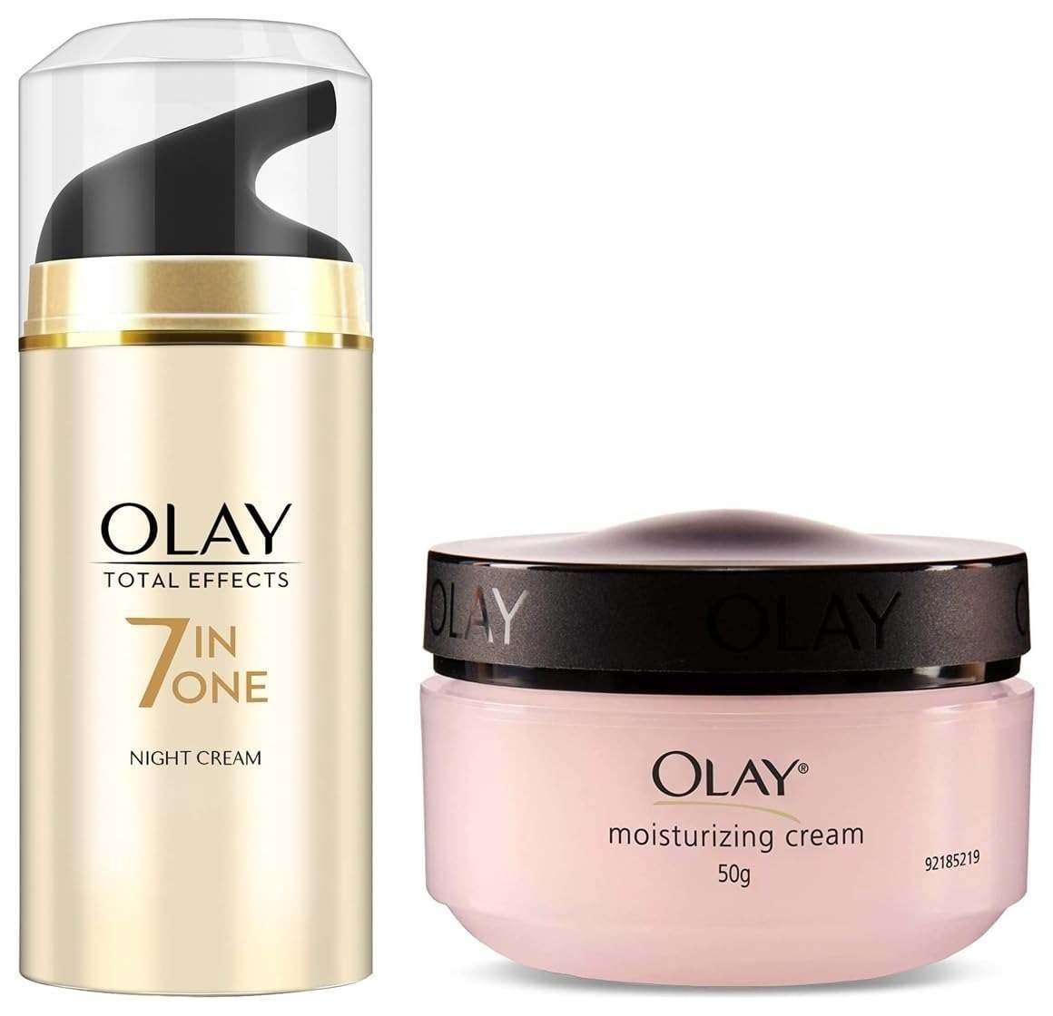 uk51MAtddLL-1.jpg Olay Night Cream Total Effects 7 in 1, Anti-Ageing Moisturiser, 50g & Olay Moisturising Cream, 50g - Fast UK Delivery - Image 1