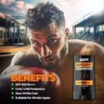Beardo Sport Sunscreen Stick| Easy Reapplication | SPF 50 Pa+++ Broad Spectrum, UVA/UVB Rays Protection| Hyaluronic Acid & Bamboo Extract For Hydration | No White Cast 20g - Fast UK Delivery - Image 4