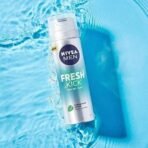 NIVEA MEN Fresh Kick Shaving Foam (200ml), Refreshing Shaving Foam, Shaving Foam for Men Infused with Mint & Cactus Water, Mens Shaving Foam - Fast UK Delivery - Image 4