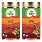 ORGANIC INDIA Tulsi Ginger - 100 Grams (Pack Of 2) - Earl Grey, Loose Leaves - Fast UK Delivery - Image 2