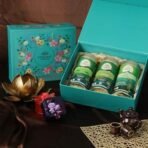 ORGANIC INDIA Exotic Brew Gift Box(Tulsi Loose Leaves Green Tea Lemon Ginger, Tulsi Loose Leaves Green Tea Classic, Tulsi Original Tin) Gift Box,300 Grams - Fast UK Delivery - Image 2