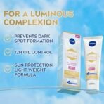 NIVEA Luminous Even Glow Oil Control Day Cream for face |SPF 50 with UV protection & UVA UVB filters | Thiamidol, Hyaluronic Acid, Vitamin E for Dark Spots Reduction & Deep Moisturization - Fast UK Delivery - Image 4