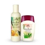 moha: Herbal Shower Gel 100 ml And Rejuvenating Massage Oil 100ml Combo | Soft Supple and Moisturised Skin with Aloe, Tea Tree, Neem and Orange | Herbal Body Wash Gel and Massage Oil - Fast UK Delivery