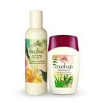 moha: Herbal Shower Gel 100 ml And Rejuvenating Massage Oil 100ml Combo | Soft Supple and Moisturised Skin with Aloe, Tea Tree, Neem and Orange | Herbal Body Wash Gel and Massage Oil - Fast UK Delivery