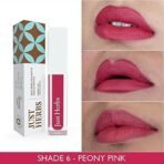 Just Herbs Ayurvedic Creamy Matte Long Lasting Liquid Lipstick with Liquorice & Sweet Almond Oil - Peony Pink - 2 ml - Fast UK Delivery - Image 4